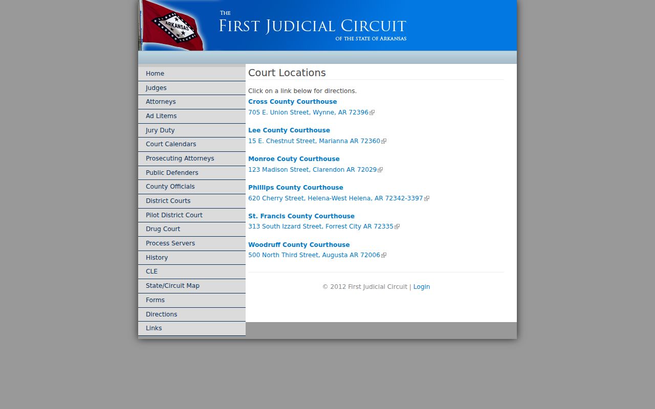 Cross County court docket courthouse location