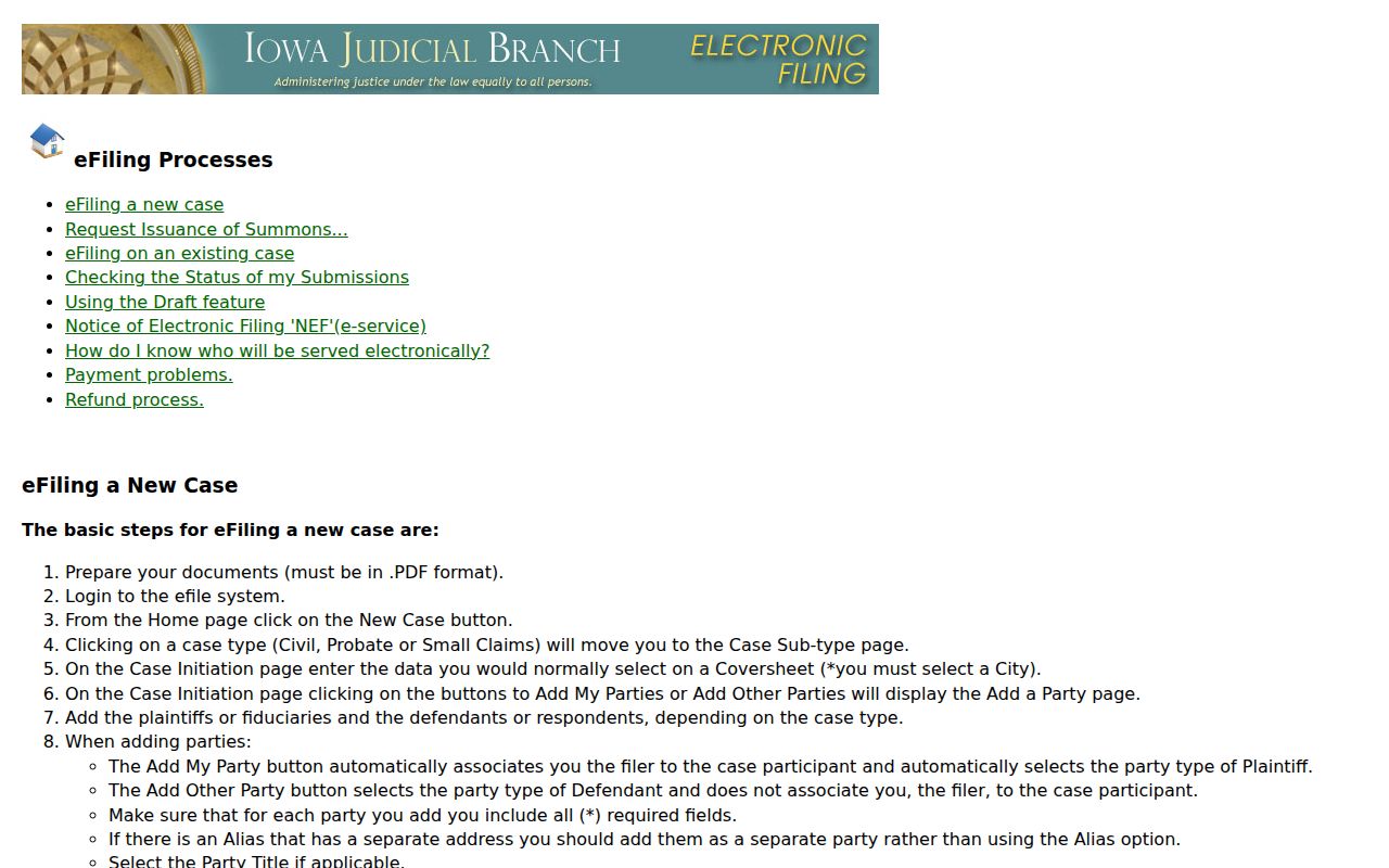 Cross County case search eFlex filing process