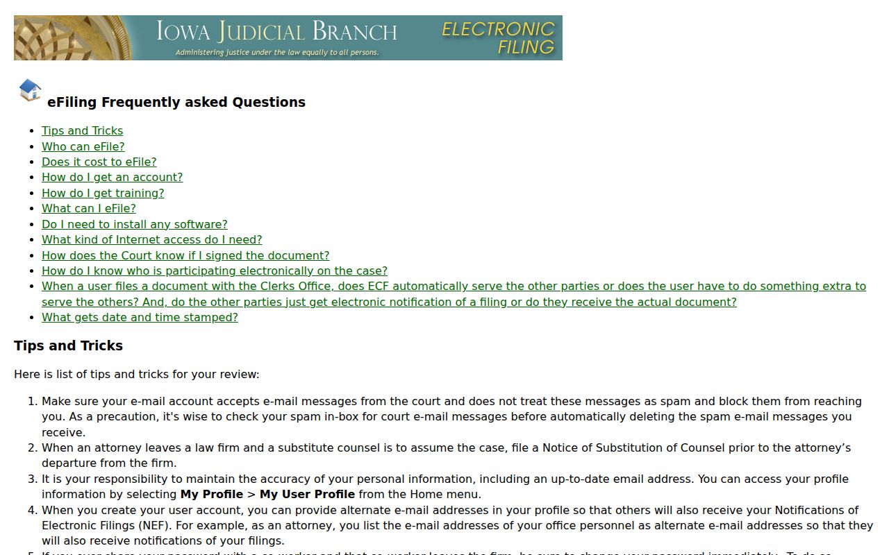 Cross County docket search eFlex filing access FAQ