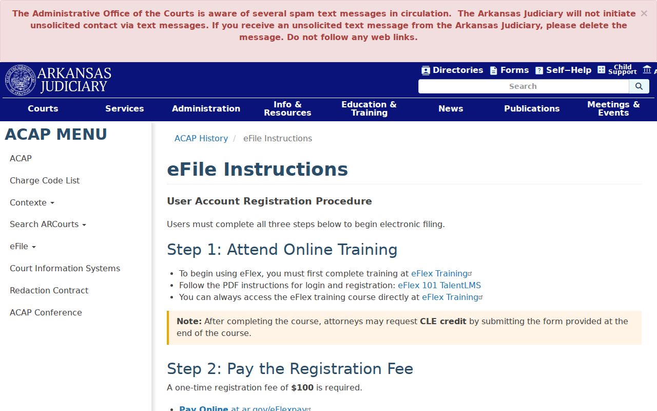 Cross County docket search eFlex filing instructions