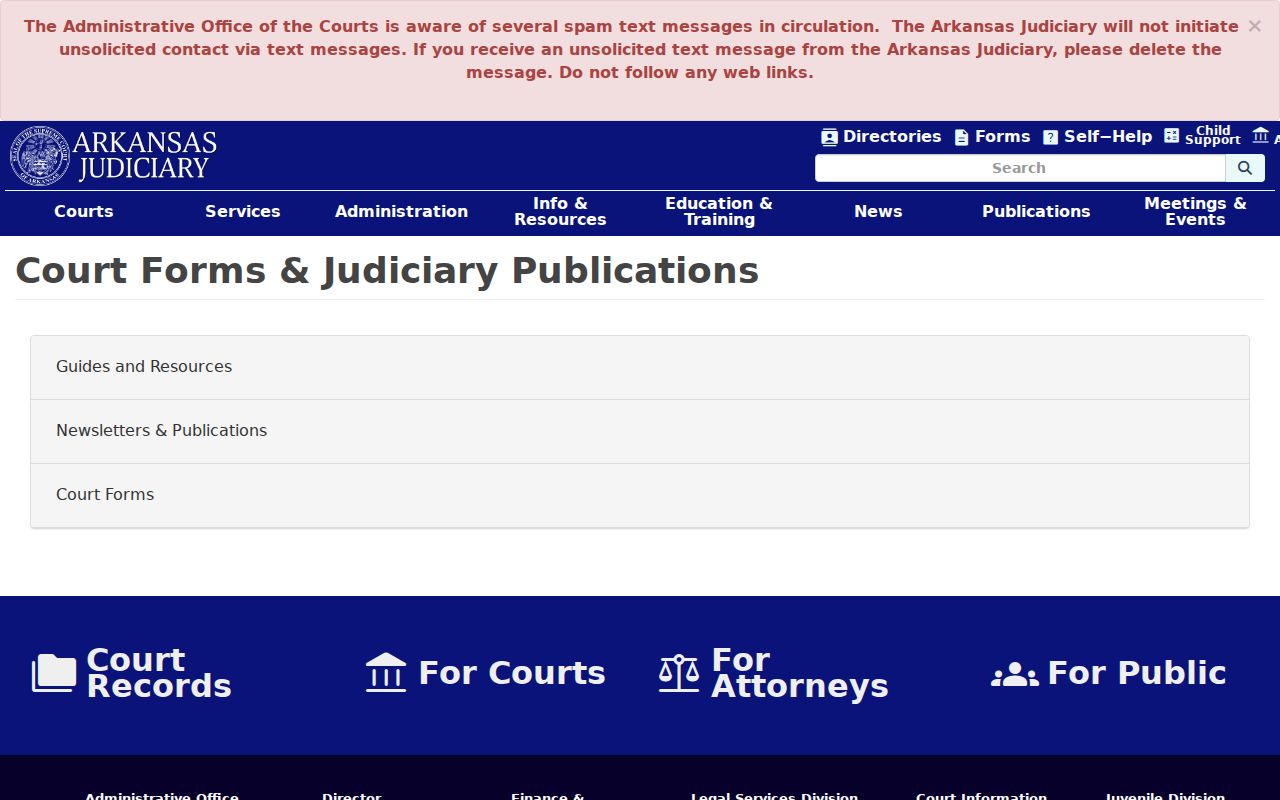 Cross County court record research through Arkansas Judiciary publications
